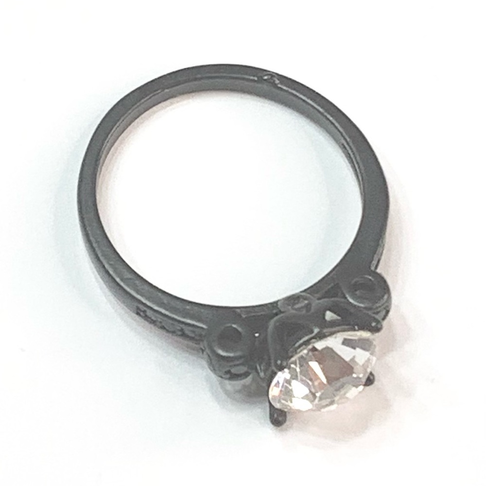 New Black Cubic Zirconia Ring size 8 - Picture 2 of 3